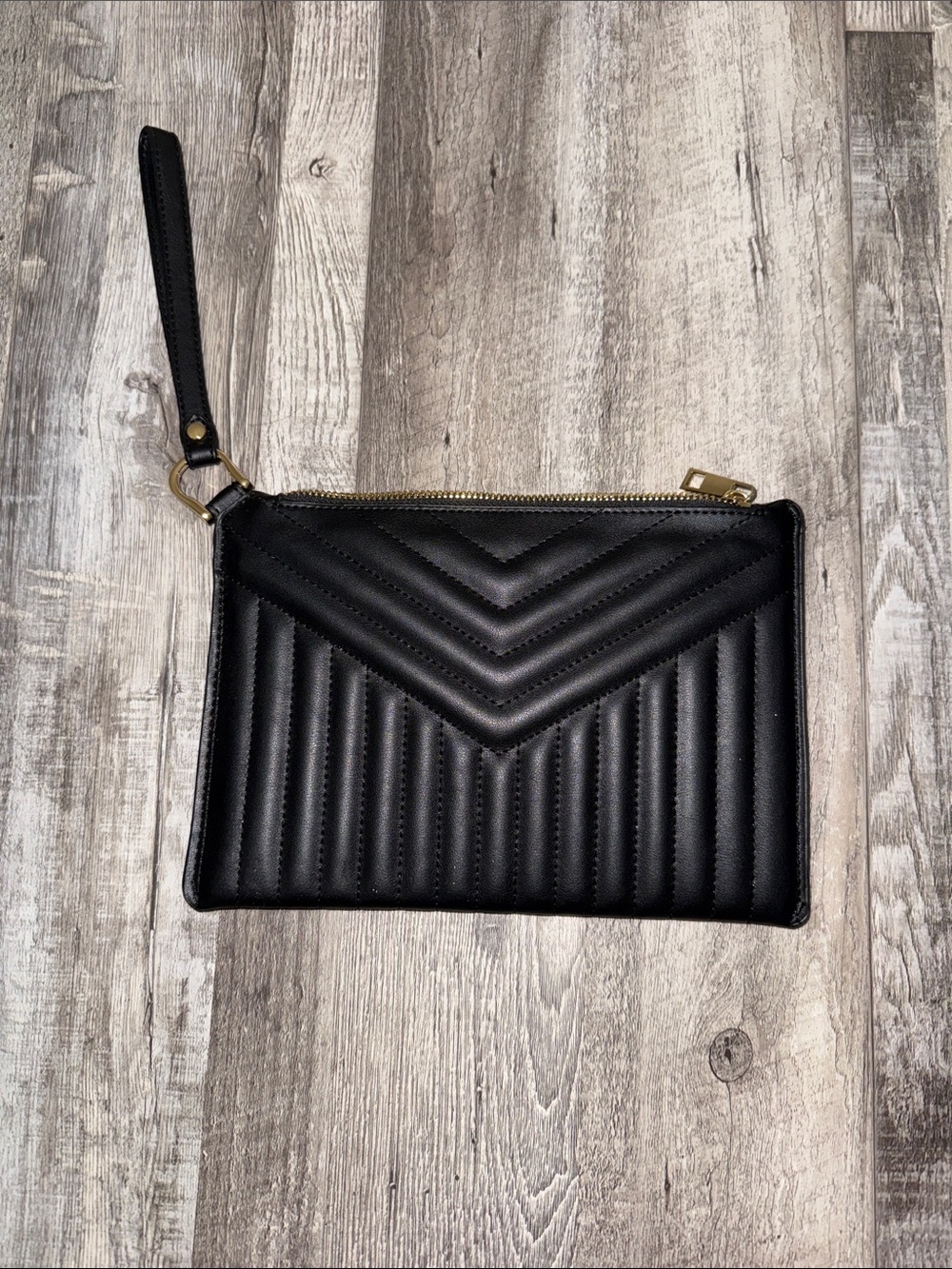 Black Quilted Wristlet Clutch - Stylish Everyday Bag